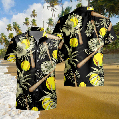 Floral Softball Hawaiian Shirt For Men And Women, Softball Hawaii Shirt ET0010