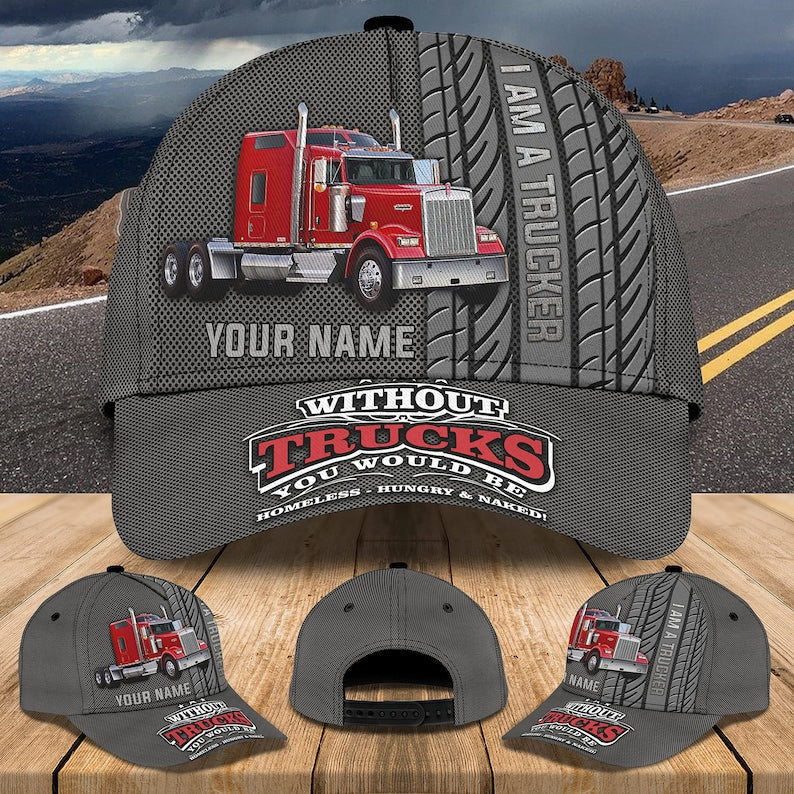 Personalized Truck Driver Snapback Cap, Trucker Cap Gift for Driver Trucker Friends CA0282