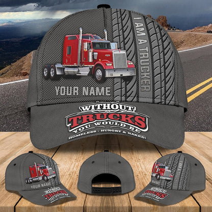 Personalized Truck Driver Snapback Cap, Trucker Cap Gift for Driver Trucker Friends CA0282