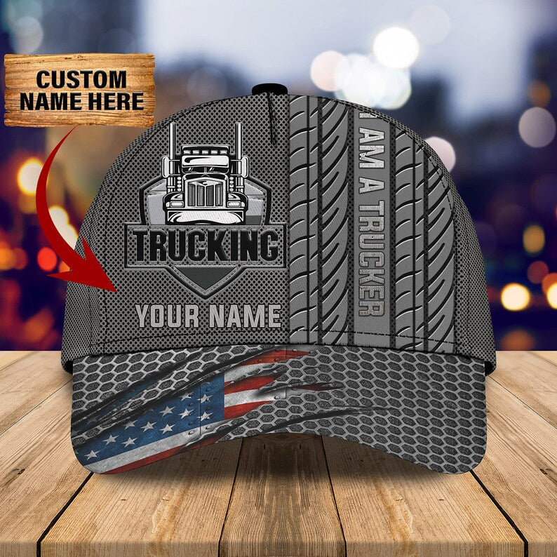 Personalized Truck Driver Snapback Cap, Trucker 3D Cap Gift for Driver Trucker Friends CA0028