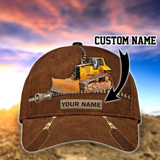 Custom Personalized Bulldozer Cap for Men, Bulldozer Classic Cap CA0280