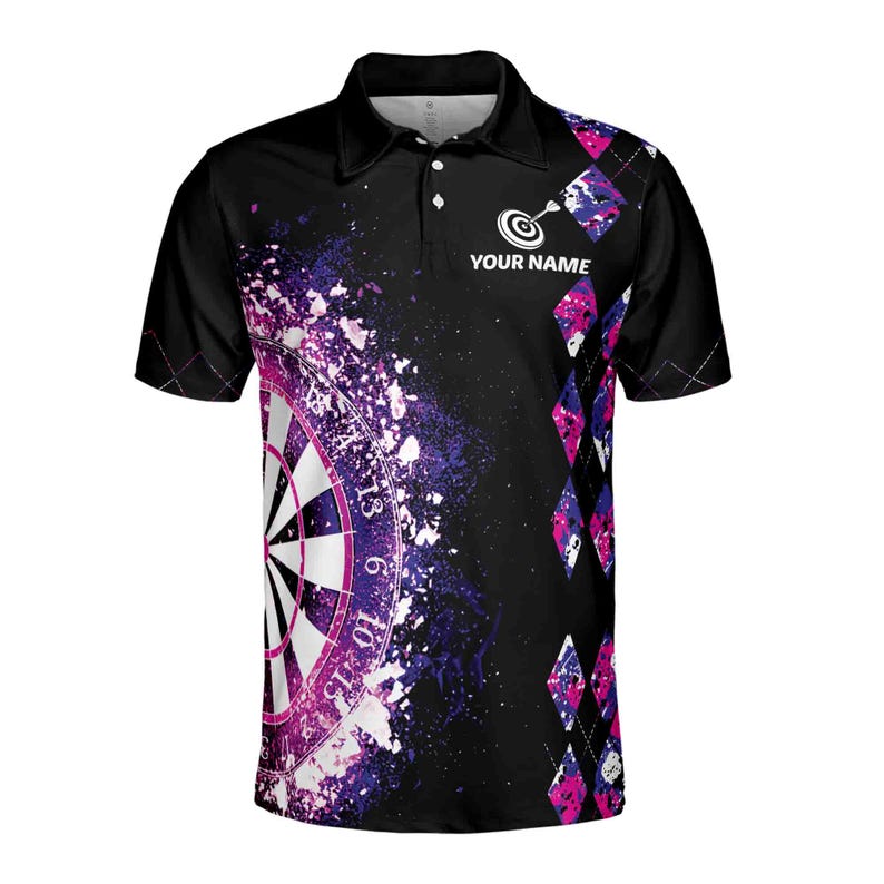 Custom Dart Polo Shirts For Men, Custom Dart Team Shirts, Custom Dart Shirts ET0009