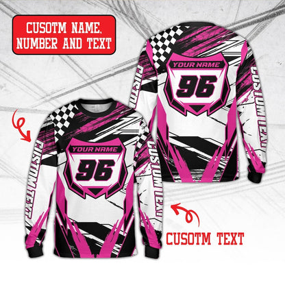Custom Motocross Long Sleeve Shirts, Motocross Jersey Custom, Custom Dirt Bike Jersey ET0021