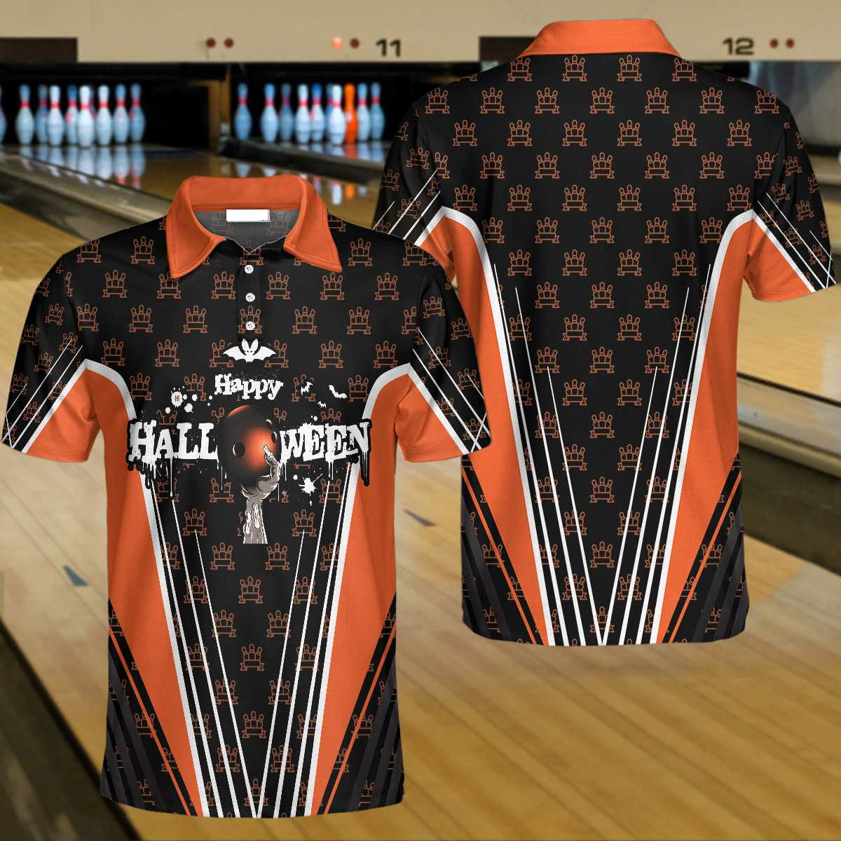 Custom Halloween Bowling Polo Shirts BO0265