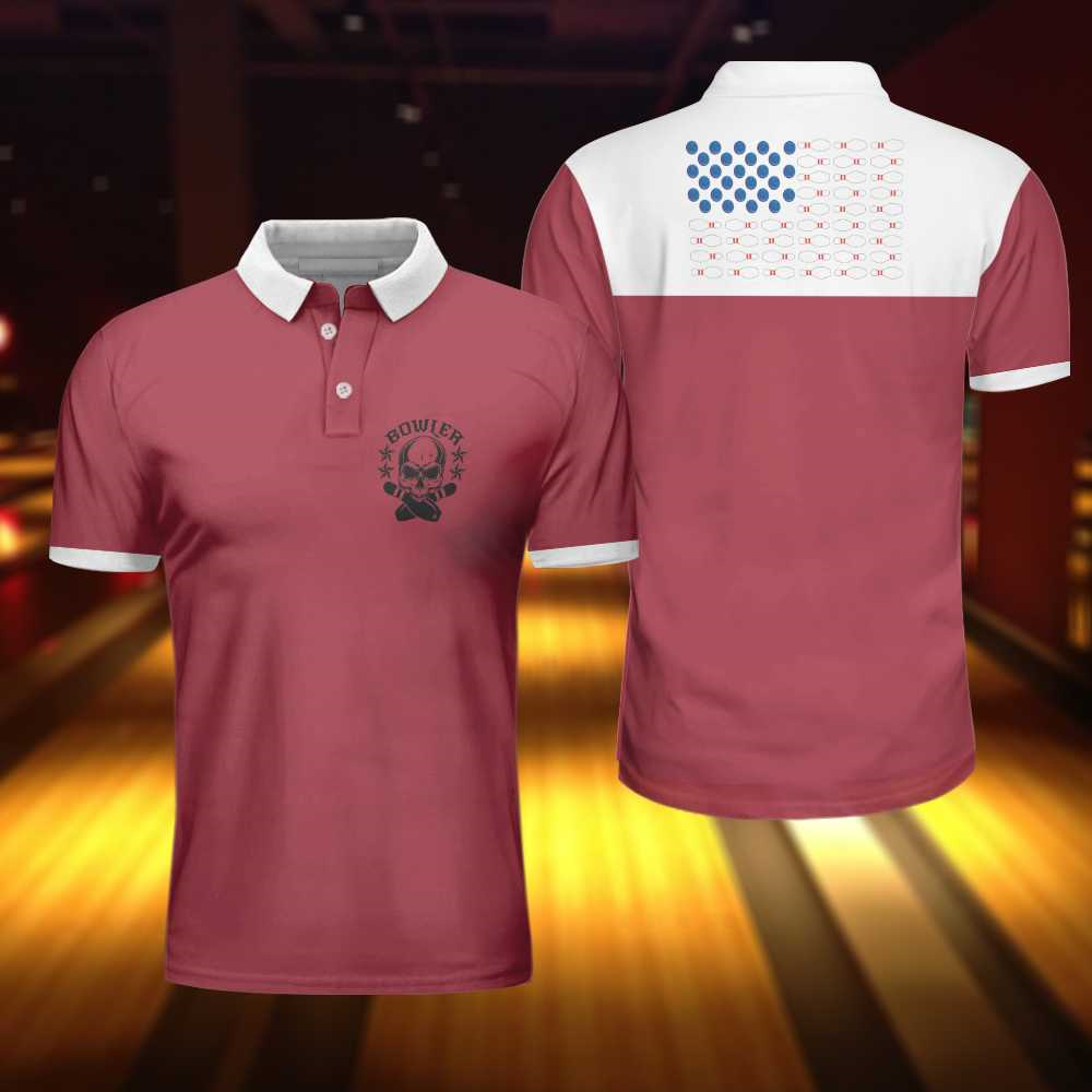 Custom Skull Bowling Polo Shirts Unisex BO0314