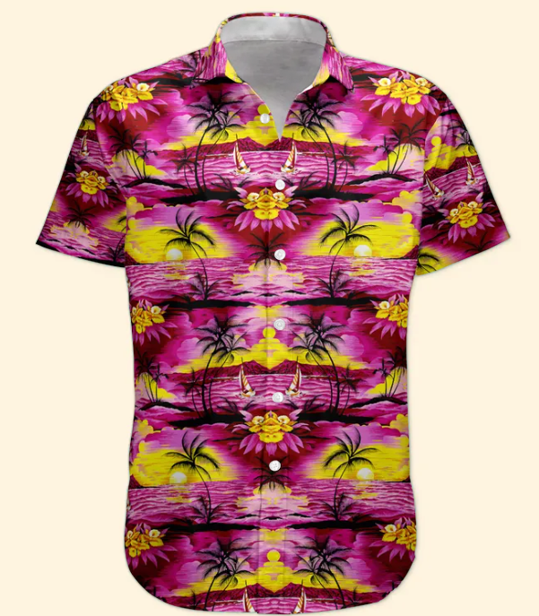 Custom Funny Photo Hawaii Floral Beach Men Husband - Custom Photo Hawaiian Shirt HA0109