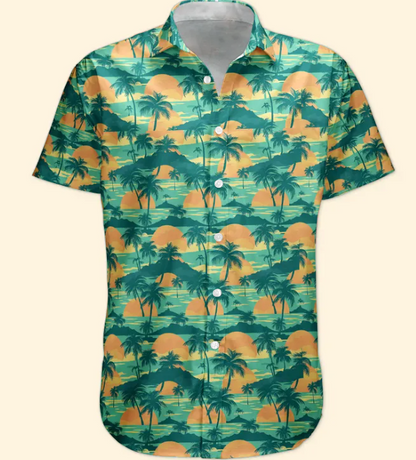 Custom Funny Photo Hawaii Floral Beach Men Husband - Custom Photo Hawaiian Shirt HA0109