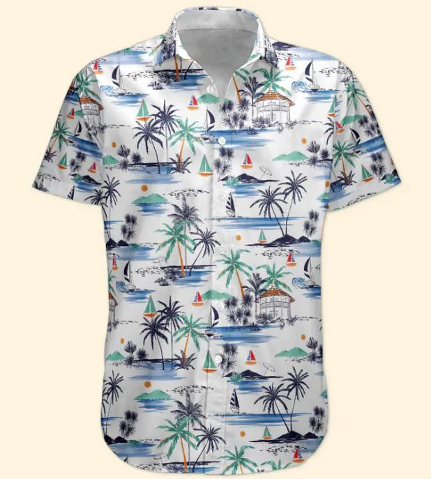 Custom Funny Photo Hawaii Floral Beach Men Husband - Custom Photo Hawaiian Shirt HA0109