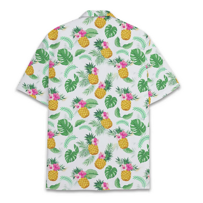 Pineapple Floral Hawaiian Shitt For Men Women, Pineapple Hawaiian Shirt For Fruit Lover HE0643