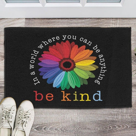 Pride Doormat Everyone Is Welcome Here, Lgbtq+ Pride Doormat, Lgbt Home Doormat LO1315