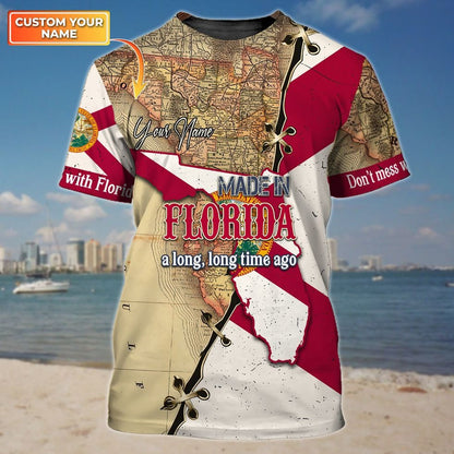 Customized 3D All Over Printed Florida Tshirt, Florida Map Shirts, Florida Shirt TO0703