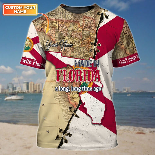 Customized 3D All Over Printed Florida Tshirt, Florida Map Shirts, Florida Shirt TO0703