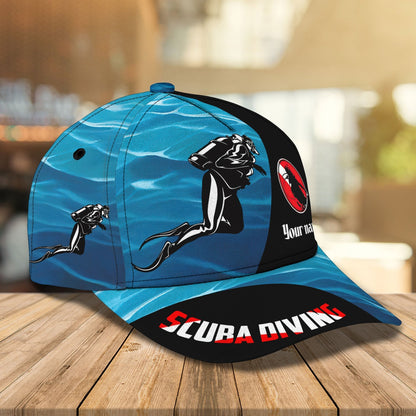 3D Classic Cap Scuba Diving Personalized Name Cap Lasfour CA2012