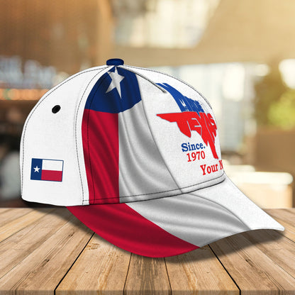 3D Classic Cap Texas Personalized Name Cap Nama150 Lasfour CA1525