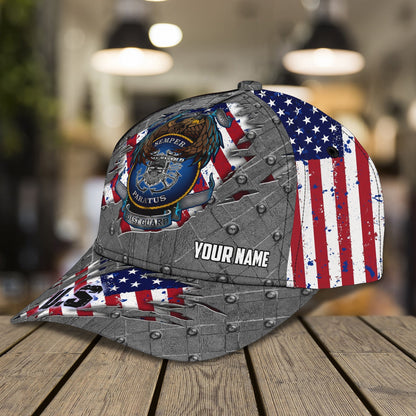 3D Classic Cap Coast Guard Personalized Name Cap Lasfour CA1486