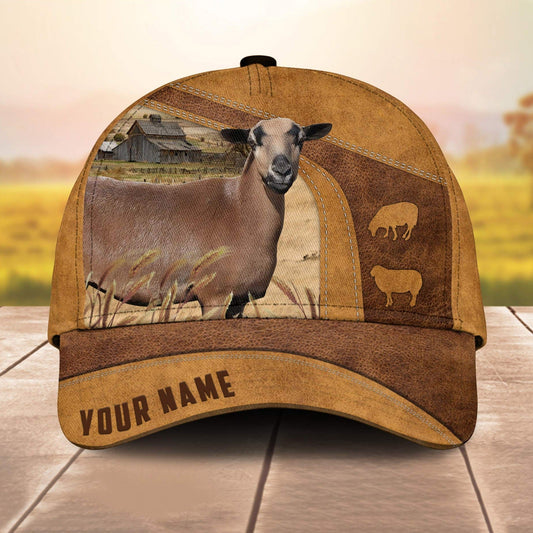 Hair Sheep Custom Name 3D Cap 3D All Over Print Baseball Cap, Cap For Farm Lovers, Animal Cap, Leather Pattern Cap CA2999