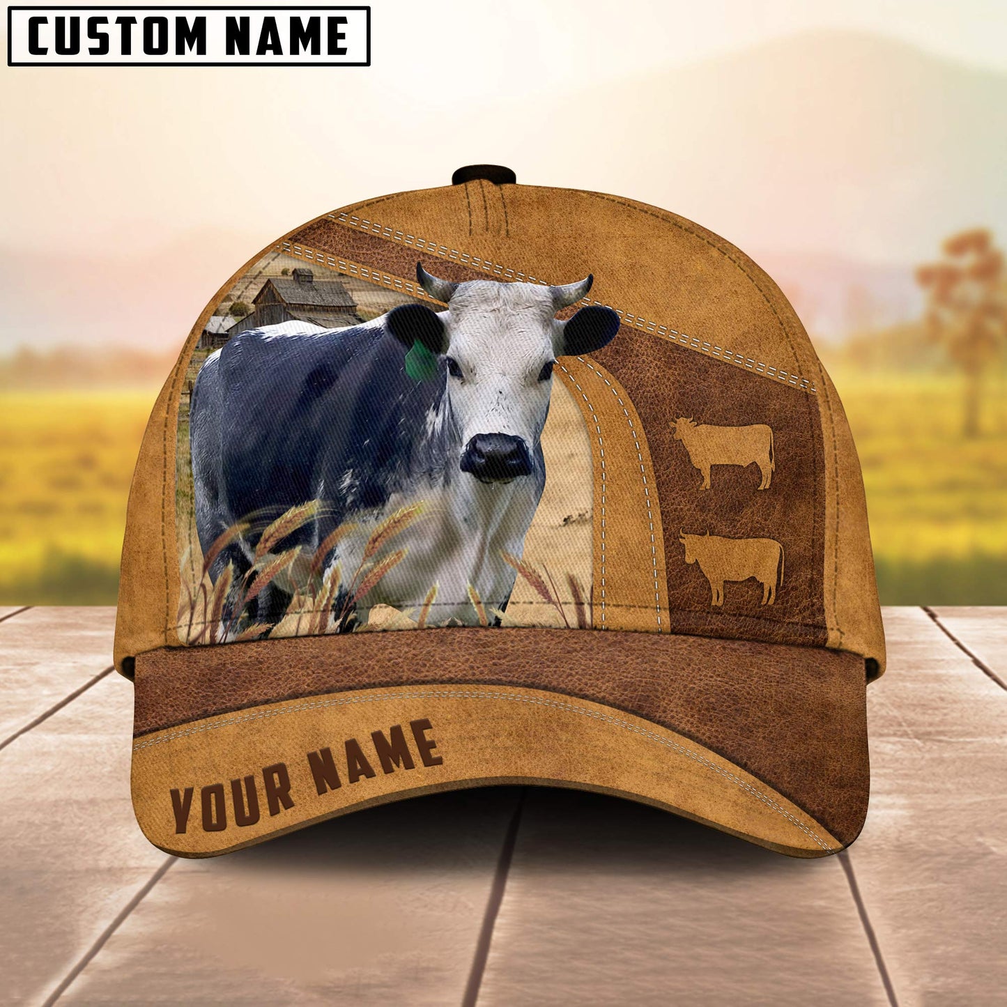Linebacker Cale Custom Name Retro 3D Cap 3D All Over Print Baseball Cap, Cap For Farm Lovers, Animal Cap, Leather Pattern Cap CA3035