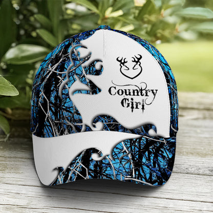 Blue Camouflaged Deer Pattern Baseball Cap Lasfour CO0951
