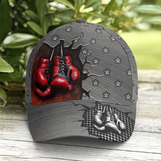 Boxing Metallic Style Star Pattern Baseball Cap Lasfour Classic Cap For Boxing Player Boxing Lover Gifts CA2772