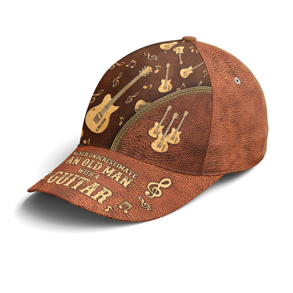 Baseball Cap For Guitar Lovers Classic Leather Lasfour CO0739