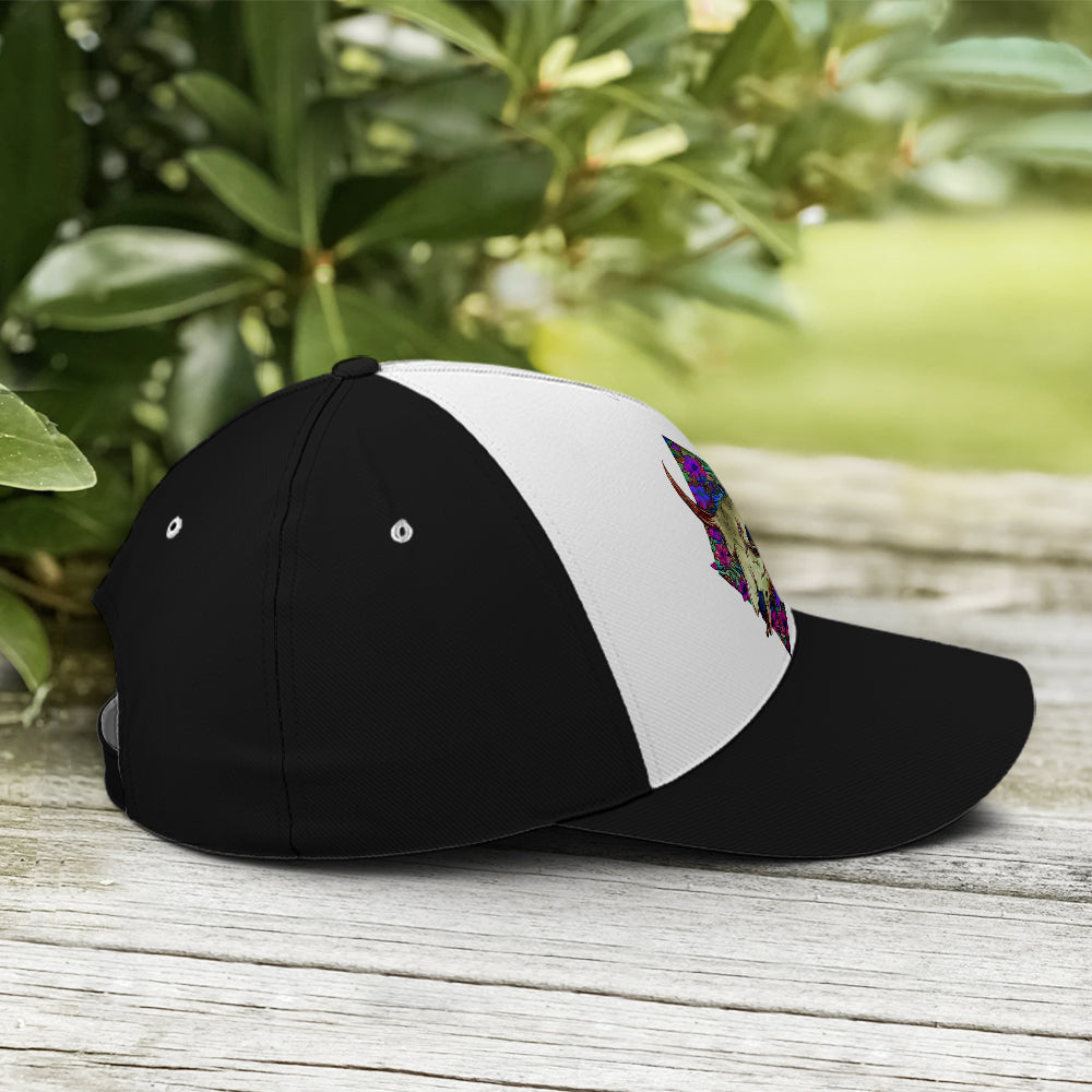 Goth Floral Taurus Classic Style Baseball Cap Lasfour CO0901