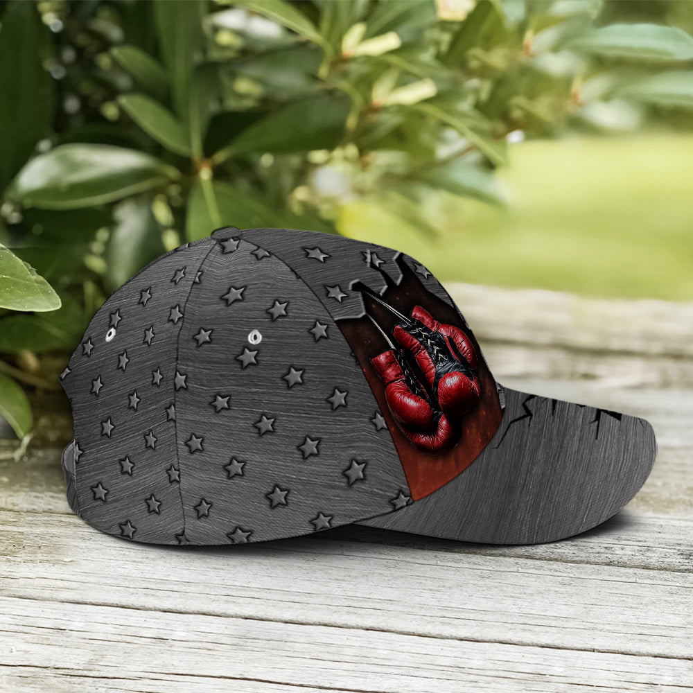 Boxing Metallic Style Star Pattern Baseball Cap Lasfour Classic Cap For Boxing Player Boxing Lover Gifts CA2772