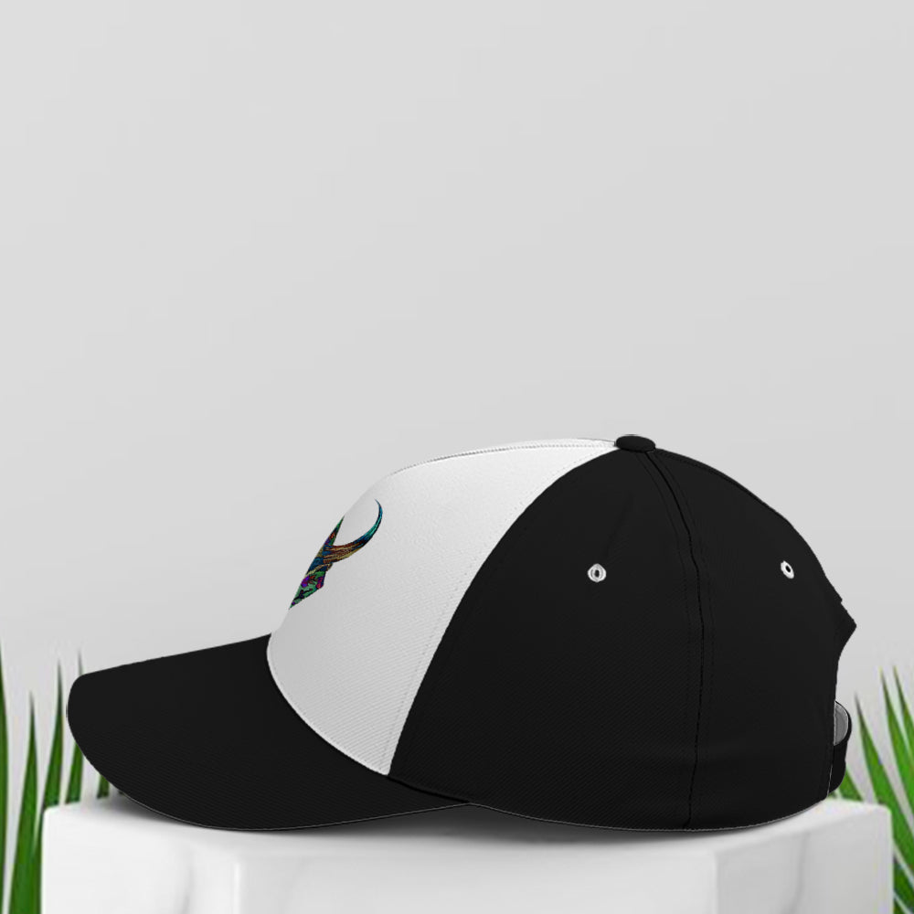 Goth Floral Taurus Classic Style Baseball Cap Lasfour CO0901