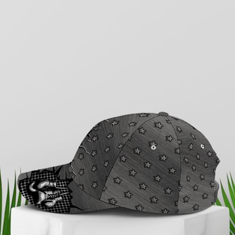 Boxing Metallic Style Star Pattern Baseball Cap Lasfour Classic Cap For Boxing Player Boxing Lover Gifts CA2772