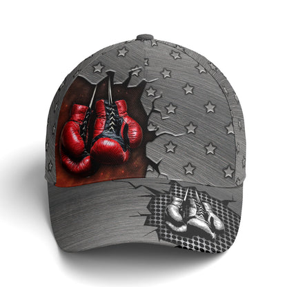 Boxing Metallic Style Star Pattern Baseball Cap Lasfour Classic Cap For Boxing Player Boxing Lover Gifts CA2772