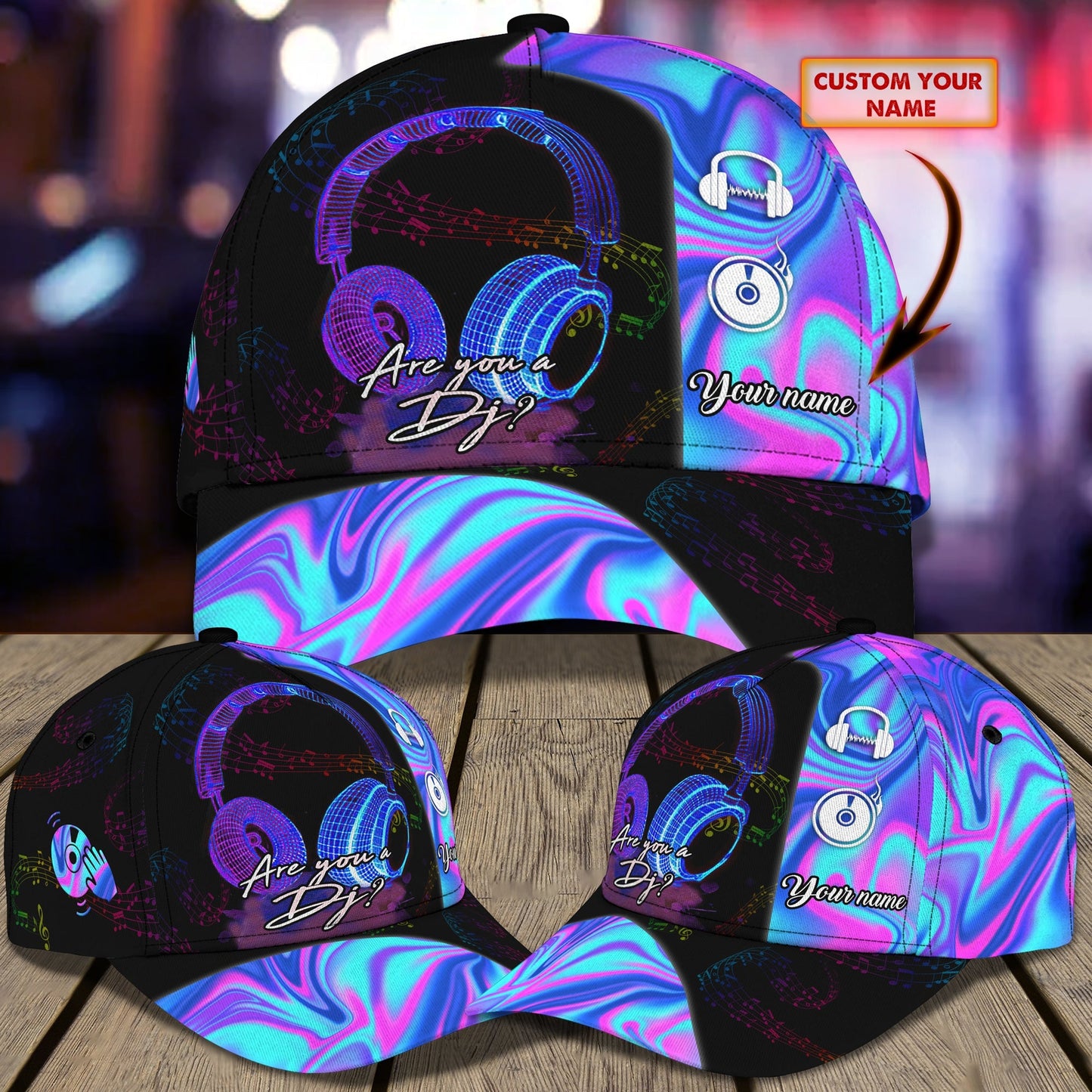 3D Classic Cap Dj 01 Personalized Name Cap Lasfour CA2245