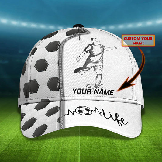 3D Classic Cap Soccer Personalized Name Cap Nama262 Lasfour CA1405
