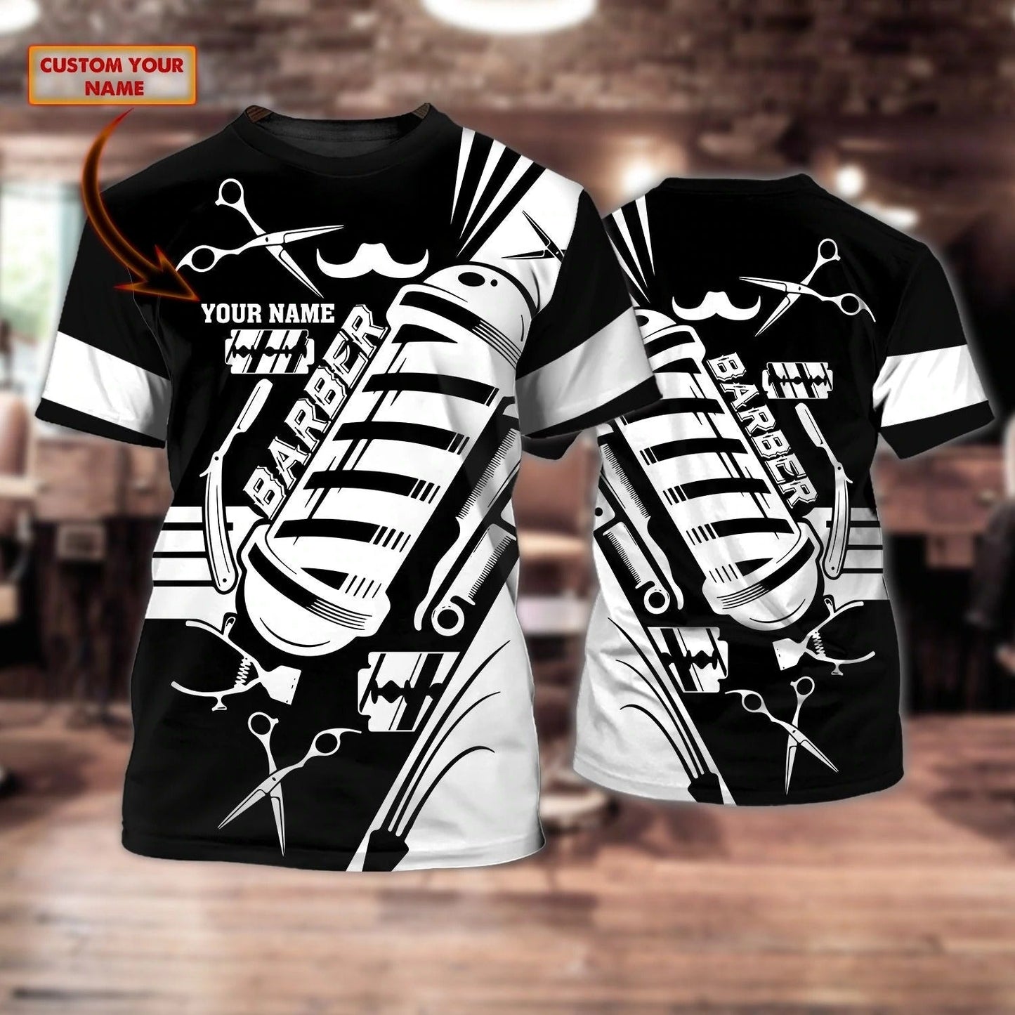 Personalized 3D Tshirt For Baber, Beauty Salon Barber Shirts, Best Gift For A Baber Man, Barber Shirt For Him TO0652