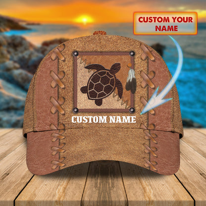 3D Classic Cap Turtle Personalized Name Cap 009 Lasfour CA0933