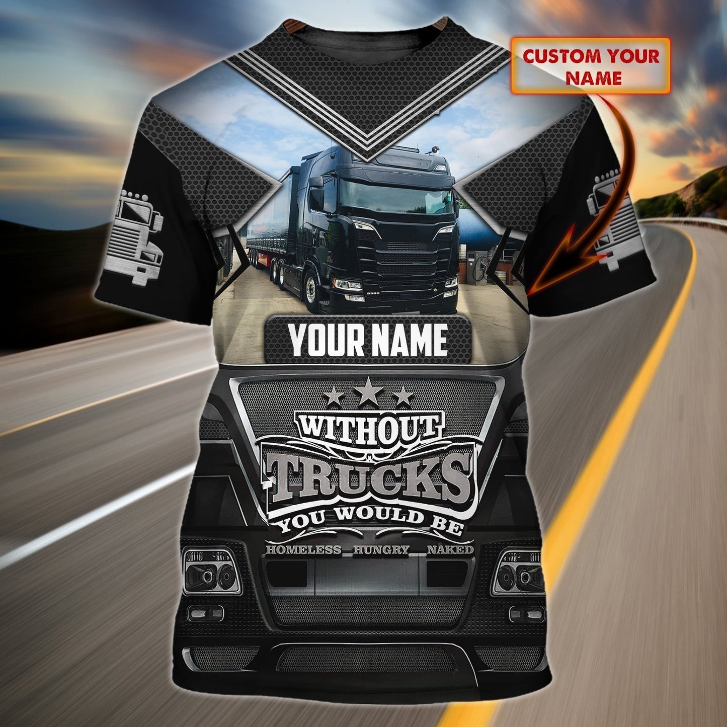 Customized Funny 3D All Over Print Trucker Shirt Truck Is Your Home Shirts TO1708