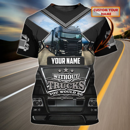 Customized Funny 3D All Over Print Trucker Shirt Truck Is Your Home Shirts TO1708