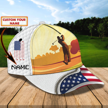 3D Classic Cap Golf Personalized Name Cap Lasfour CA0525