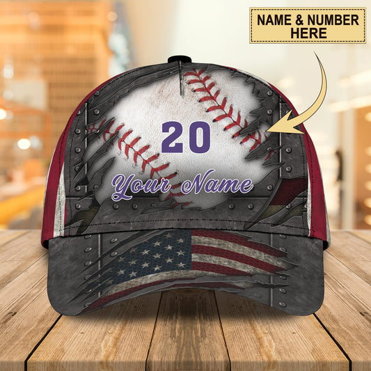 3D Classic Cap Baseball 09 Personalized Name Cap Lasfour CA0733