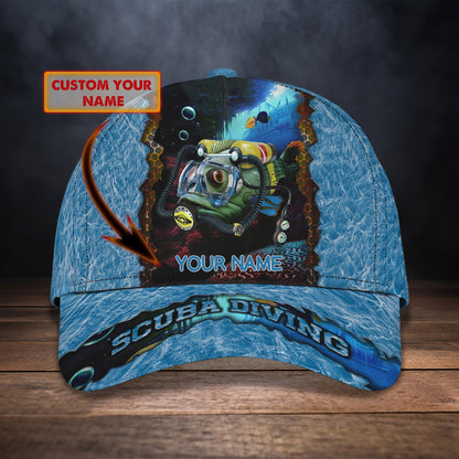 3D Classic Cap Scuba Diving Personalized Classic Cap 02 Lasfour CA0901