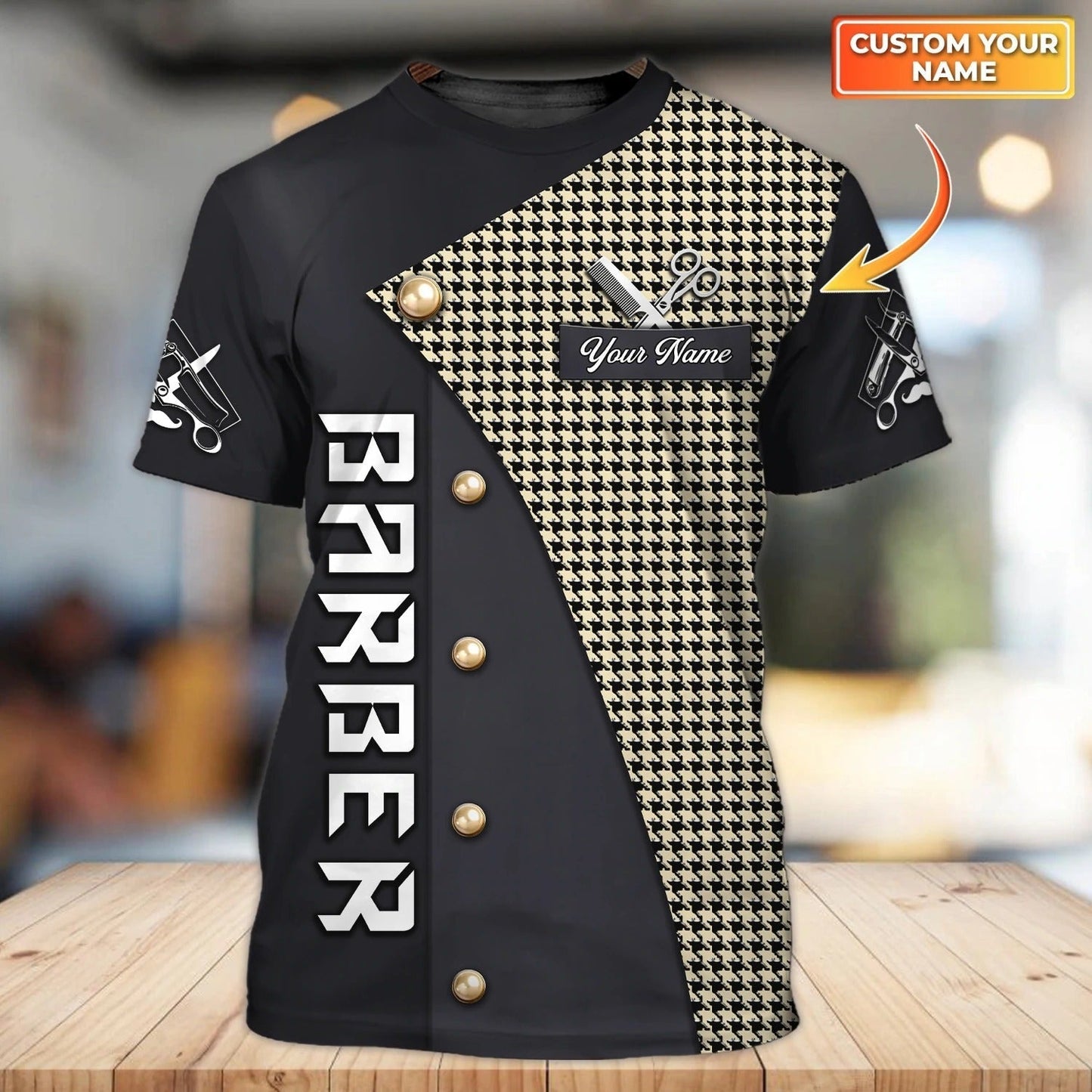 Custom With Name 3D Full Printed Barber Tshirt, Gift For Young Barber Man, Gift For A Professional Barber TO0657