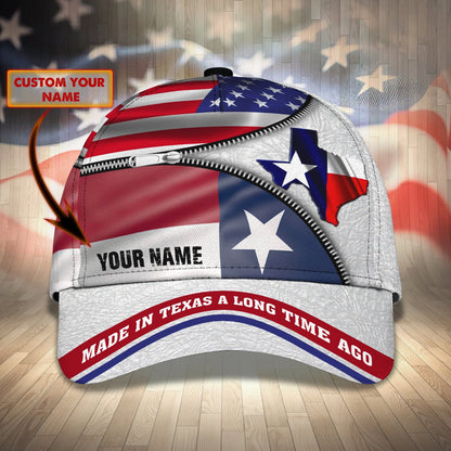 3D Classic Cap Made In Texas Long Time Ago Personalized Name Cap Lasfour CA1440