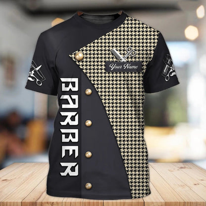 Custom Barber Tshirt Men Women, Unisex Premium Shirt Uniform For Barber Shop TO1944