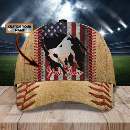3D Classic Cap Baseball Son Personalized Name Cap Lasfour CA0761