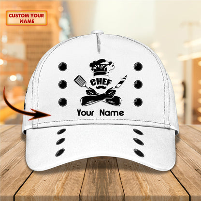 3D Classic Cap Chef Personalized Name Cap 53 Lasfour CA0793
