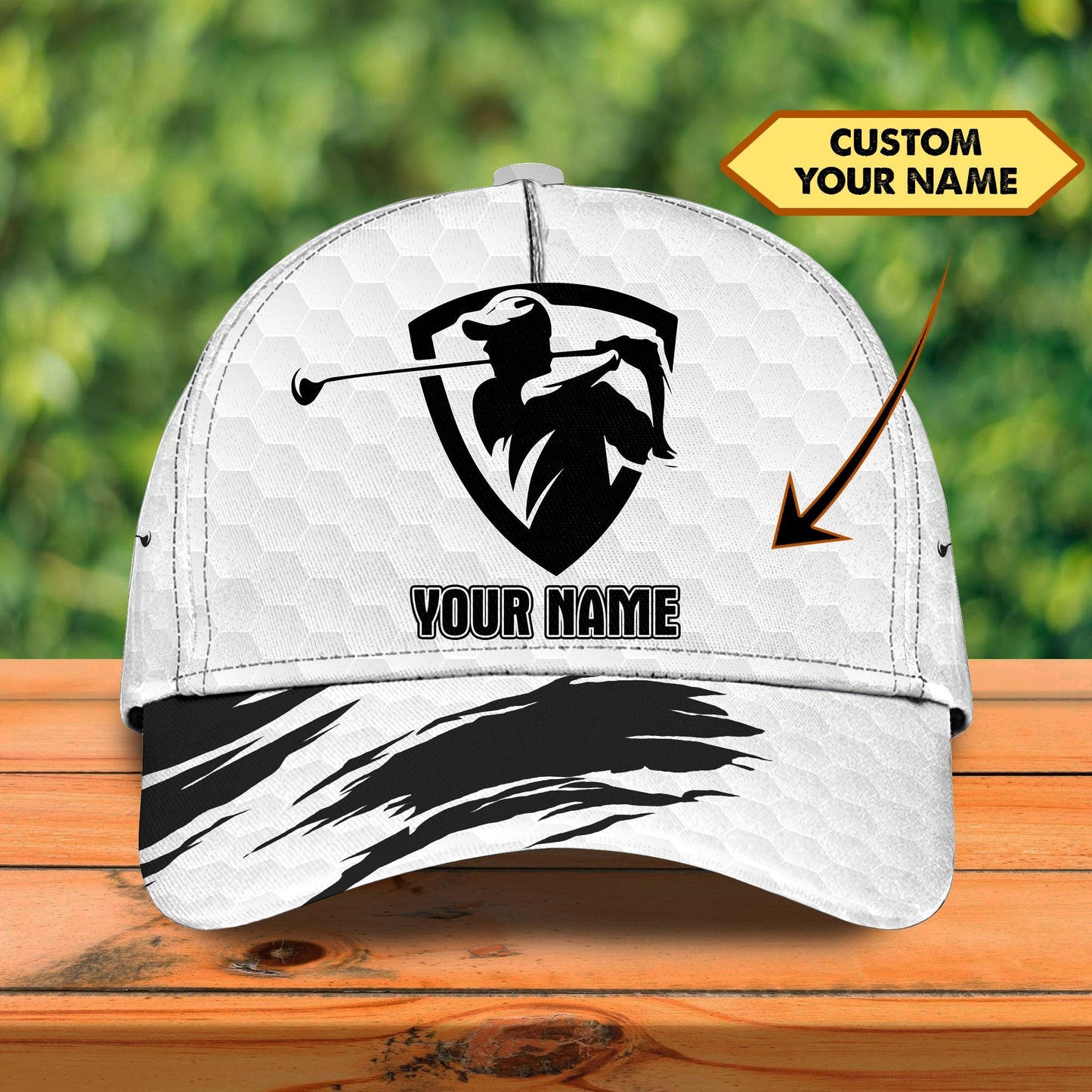 3D Classic Cap Golf Personalized Name Cap Classic 4 Lasfour CA2179