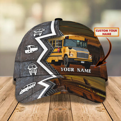 3D Classic Cap Bus Driver 01 Personalized Name Cap Lasfour CA1487