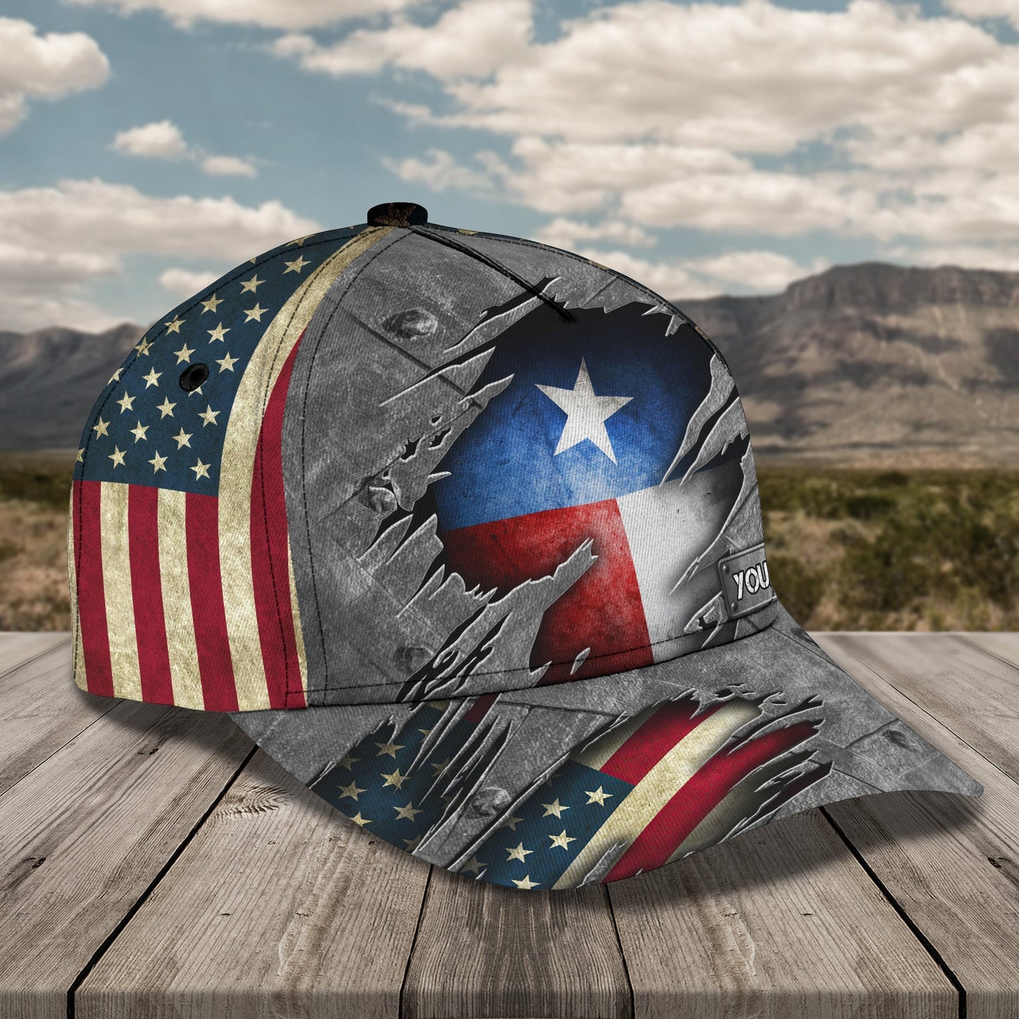 3D Classic Cap Texas Personalized Classic Cap Lasfour CA2199