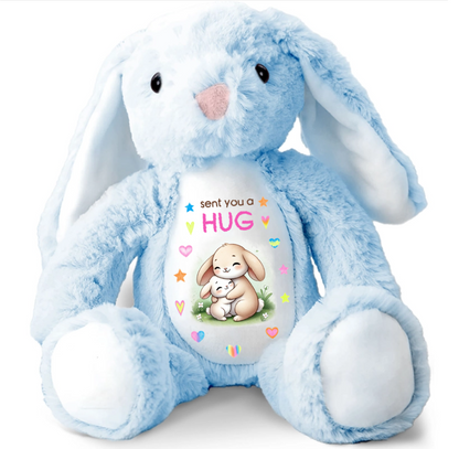 Grandma Sending You A Hug Personalized Stuffed Bunny, Personalized Grandma Hug Stuffed Bunny For Kid TD0014