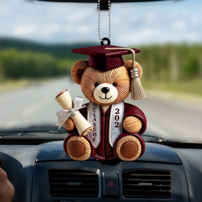 Personalized Graduation Wishes Teddy Bear Ornament, Personalized Graduation Bear Ornaments 2025 TD0021