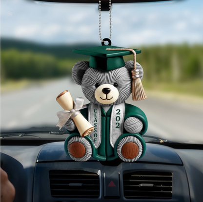 Personalized Graduation Wishes Teddy Bear Ornament, Personalized Graduation Bear Ornaments 2025 TD0021