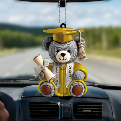 Personalized Graduation Wishes Teddy Bear Ornament, Personalized Graduation Bear Ornaments 2025 TD0021